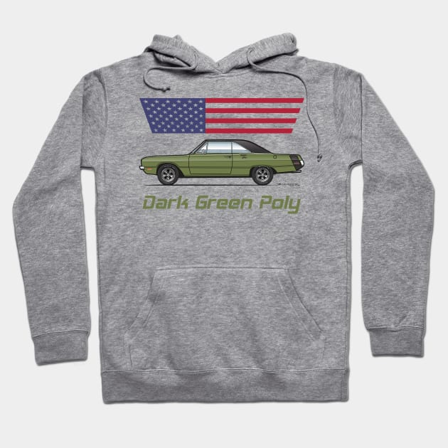 Dark Green Poly USA Hoodie by JRCustoms44